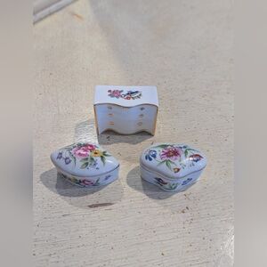Floral Jewelry Box Set Miniatures